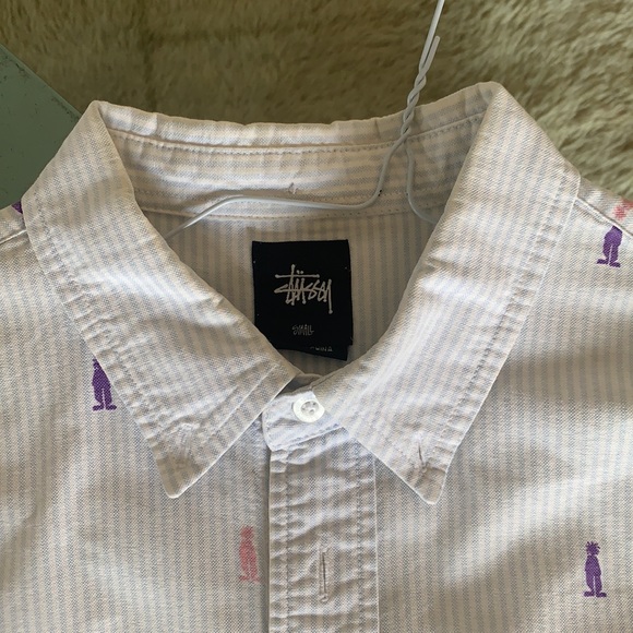 Stussy Oxford striped multicolor print small - Picture 2 of 3